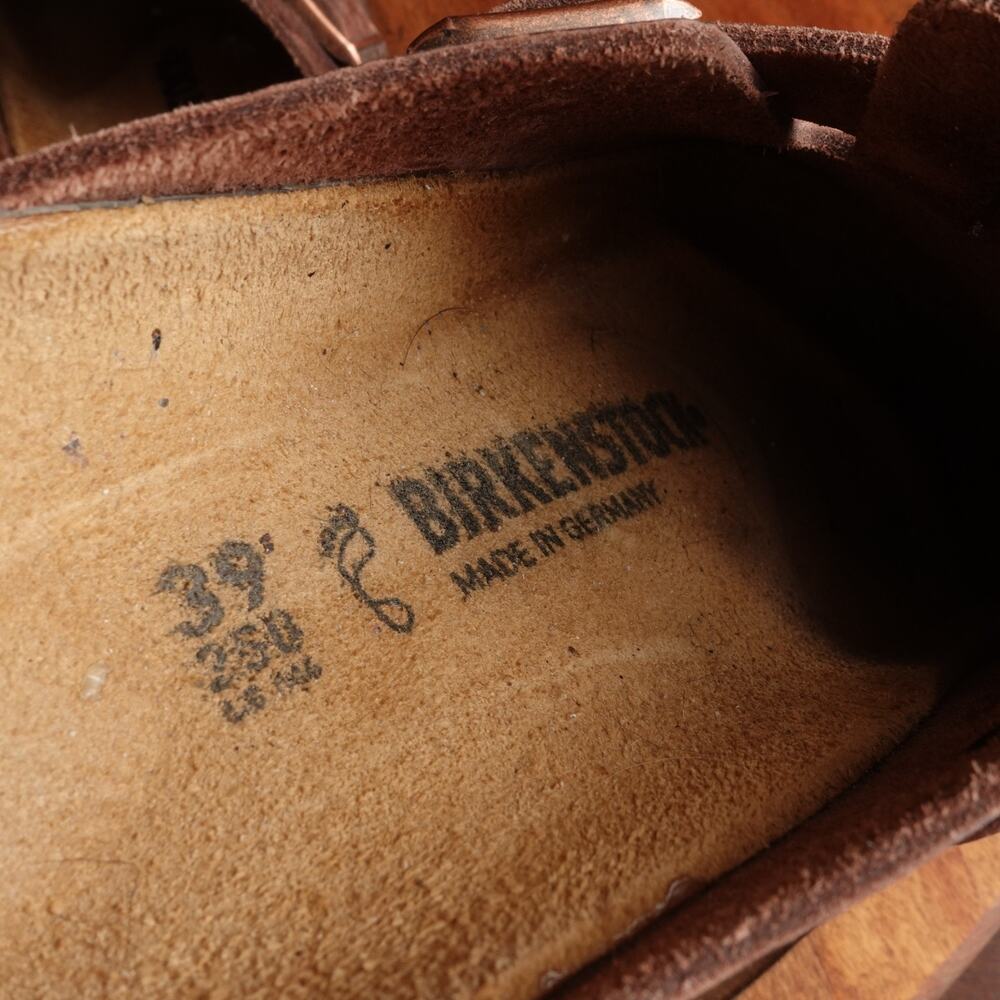 Birkenstock Brown Leather Boston Clogs with Adjustable Strap - Picture 9 of 13